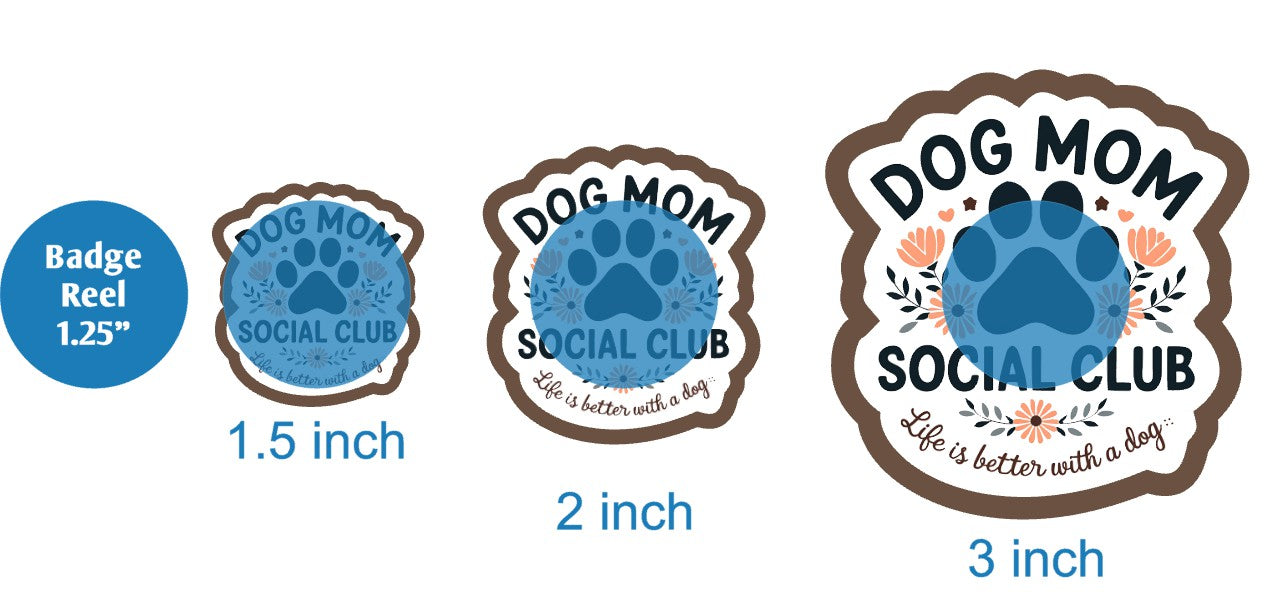 Dog Mom Social Club - DECAL AND ACRYLIC SHAPE #DA03653