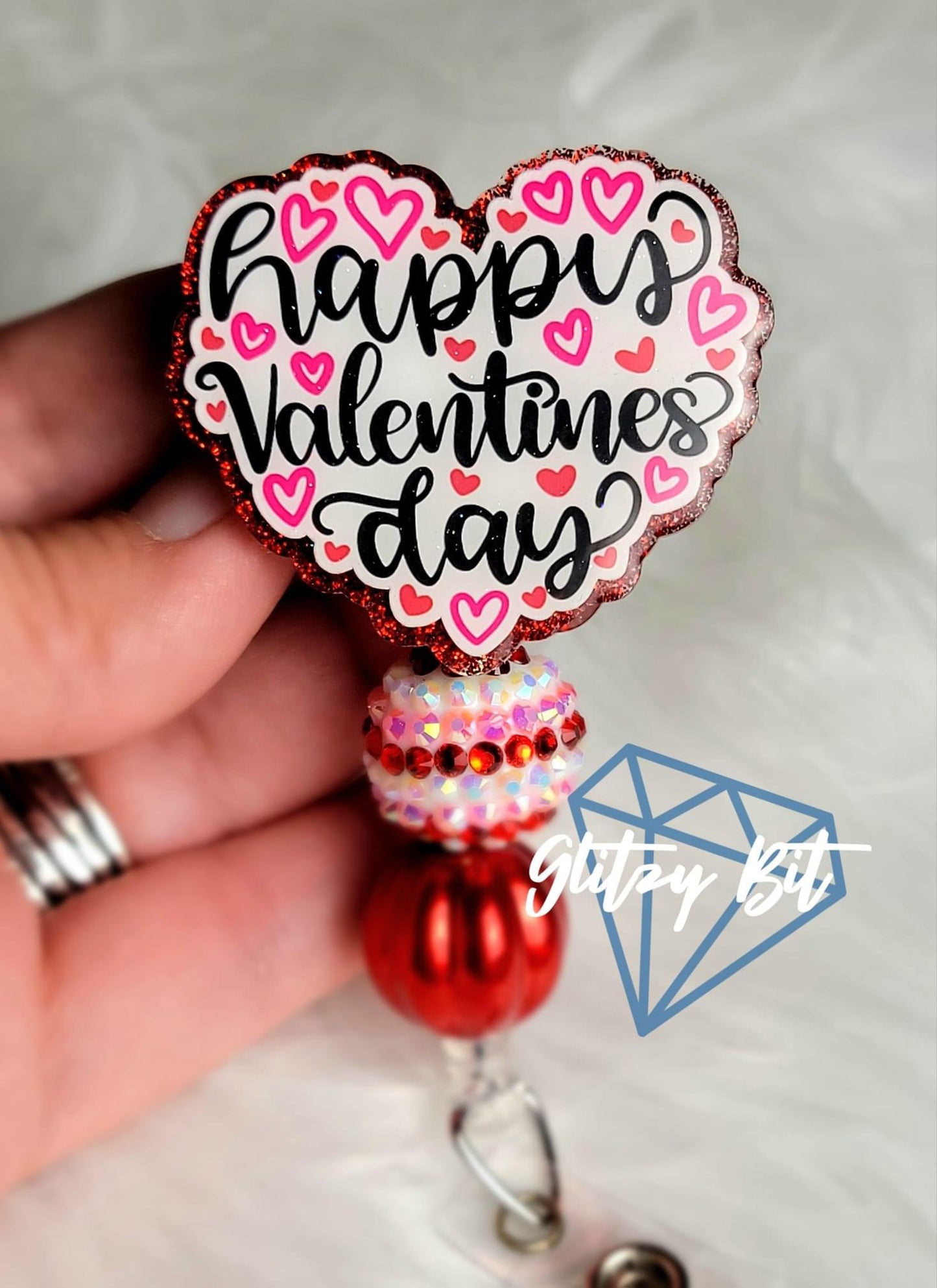 Happy Valentines Day Heart - DECAL AND ACRYLIC SHAPE #DA0539