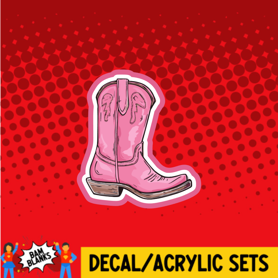 Pink Boot - DECAL AND ACRYLIC SHAPE #DA03755
