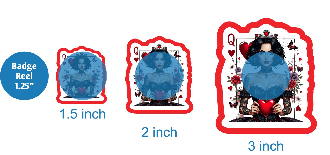 Queen Of Hearts Gothic - DECAL AND ACRYLIC SHAPE #DA03689