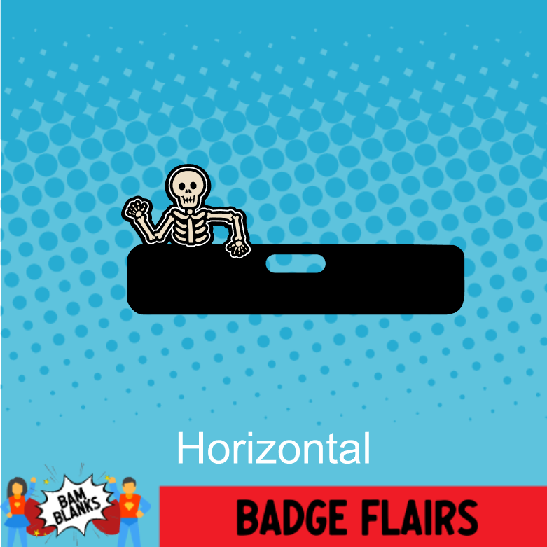 Skeleton - BADGE FLAIR DECAL AND ACRYLIC SHAPE #BF0031