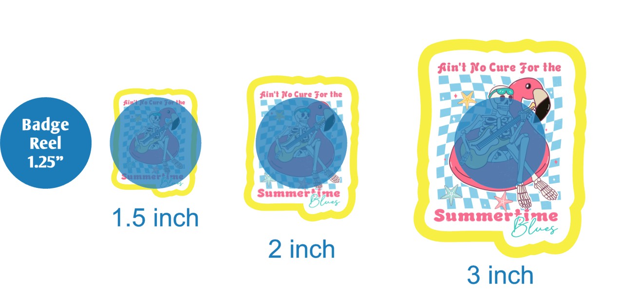 Summertime Blues Skeleton - DECAL AND ACRYLIC SHAPE #DA03696