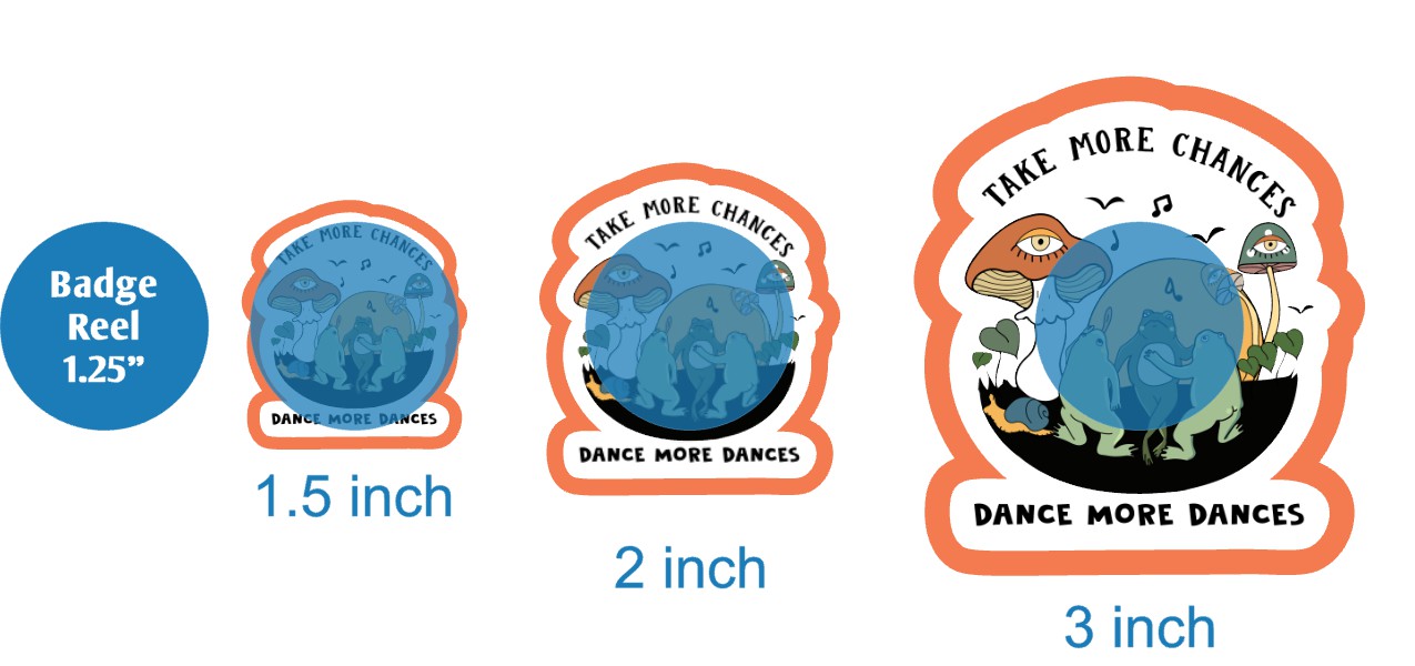 Take More Chances Dance More Dances Frogs - DECAL AND ACRYLIC SHAPE #DA03697