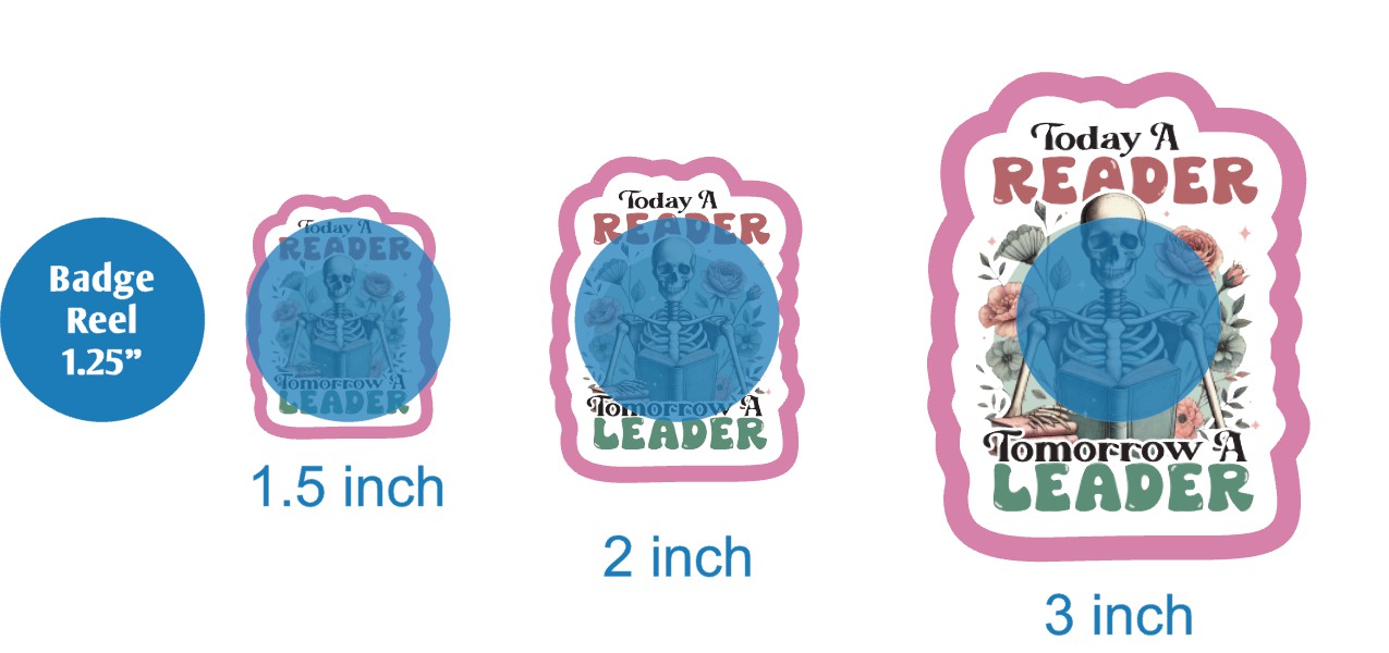 Today A Reader Tomorrow A Leader Skeleton - DECAL AND ACRYLIC SHAPE #DA03701