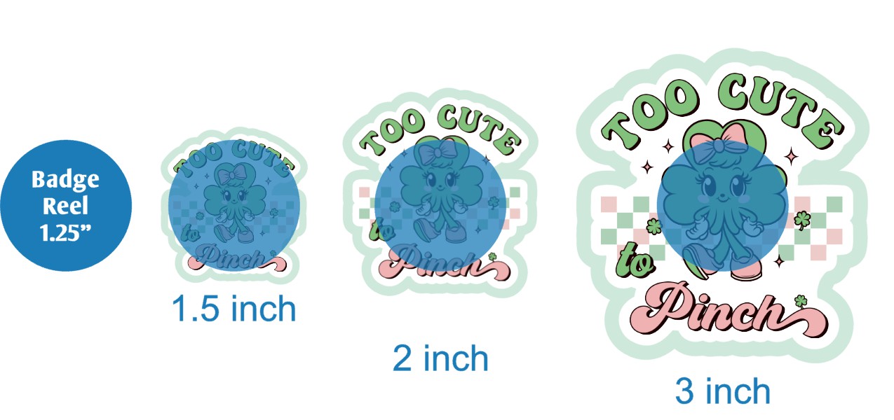 Too Cute To Pinch - DECAL AND ACRYLIC SHAPE #DA03605