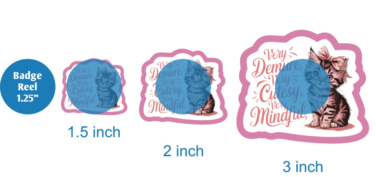 Very Demure Very Cutesy Very Mindful Kitten - DECAL AND ACRYLIC SHAPE #DA03702