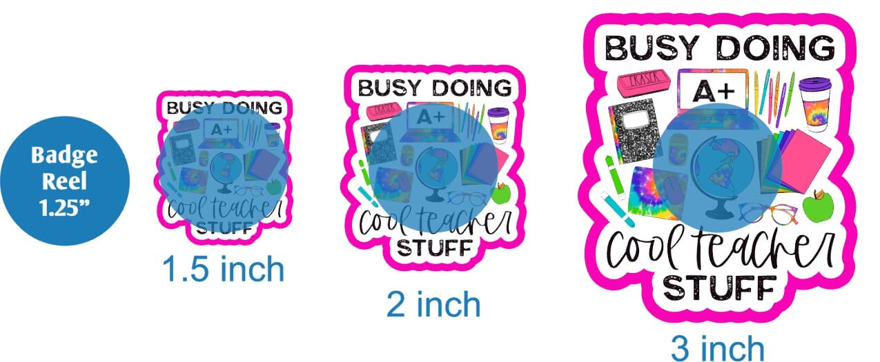 Busy Cool Teacher Stuff - DECAL AND ACRYLIC SHAPE #DA02070