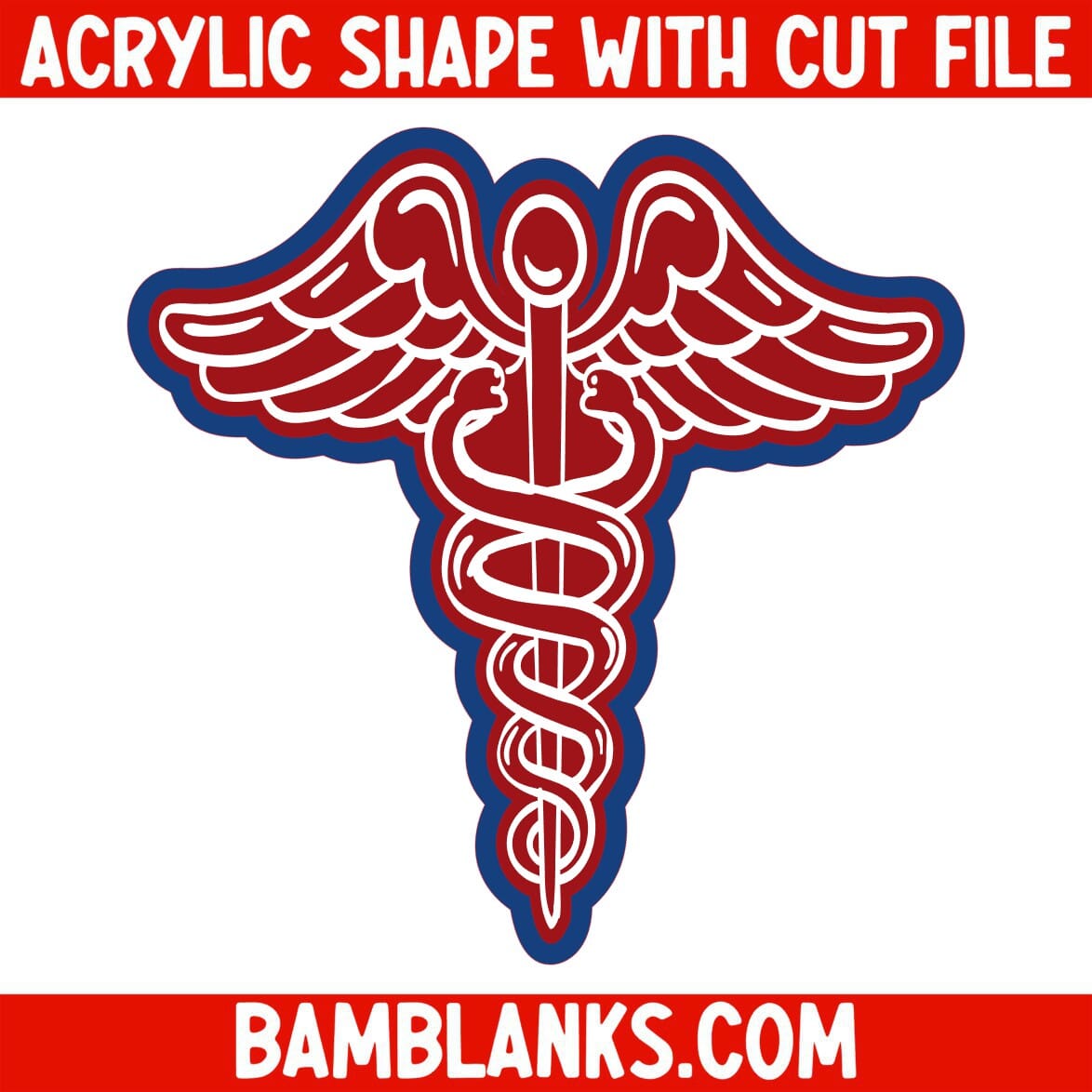 Caduceus - Acrylic Shape #167