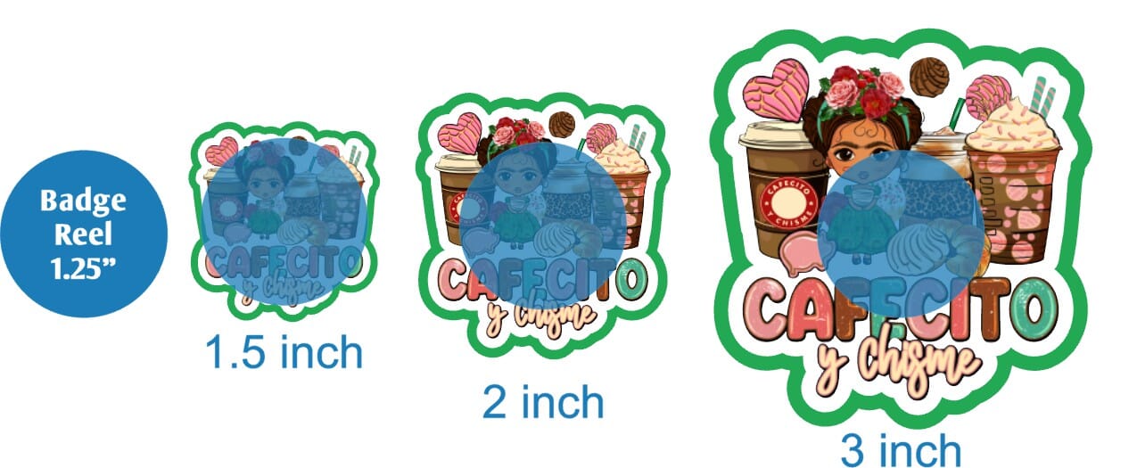 Cafecito y Chisme Frida - DECAL AND ACRYLIC SHAPE #DA02095