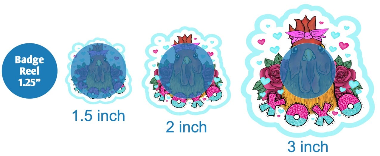 Chicken XOXO Valentine - DECAL AND ACRYLIC SHAPE #DA01589