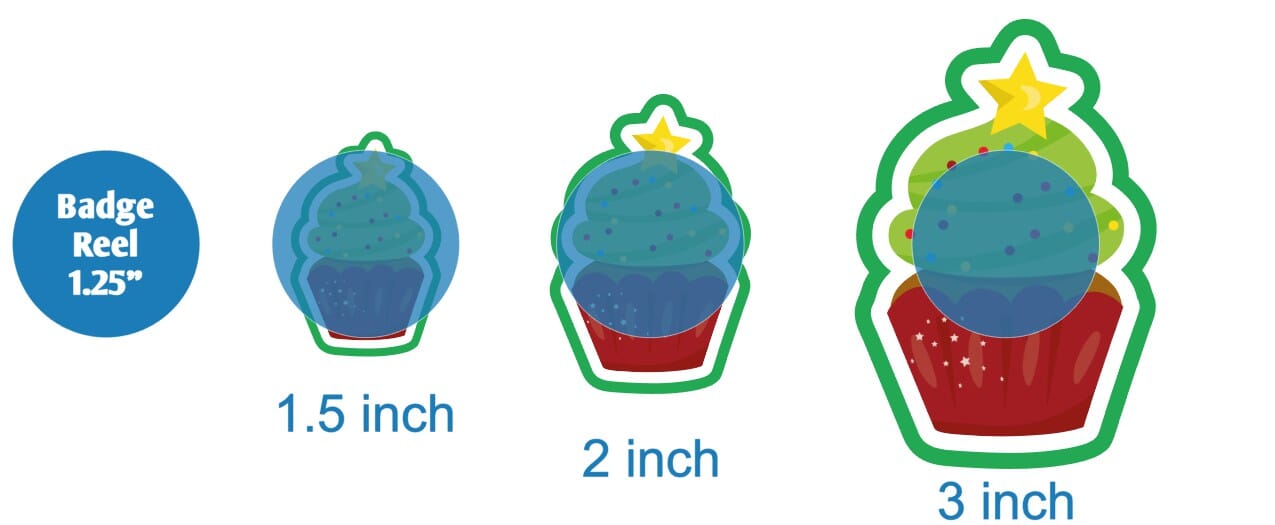 Christmas Tree Cupcake - DECAL AND ACRYLIC SHAPE #DA01619