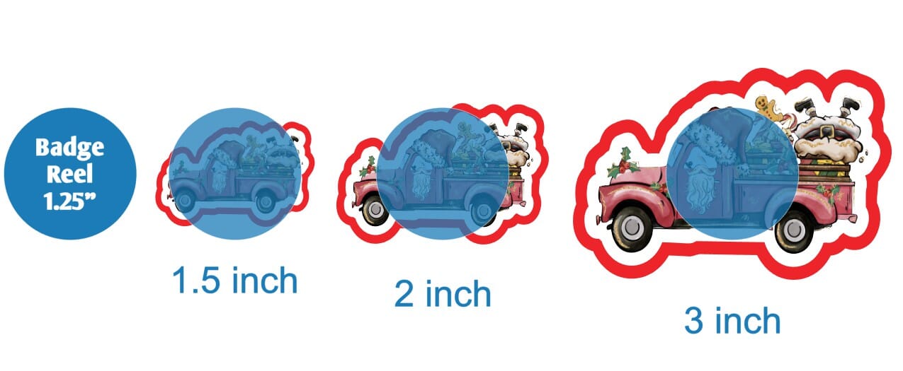 Christmas Truck Side View - DECAL AND ACRYLIC SHAPE #DA01618