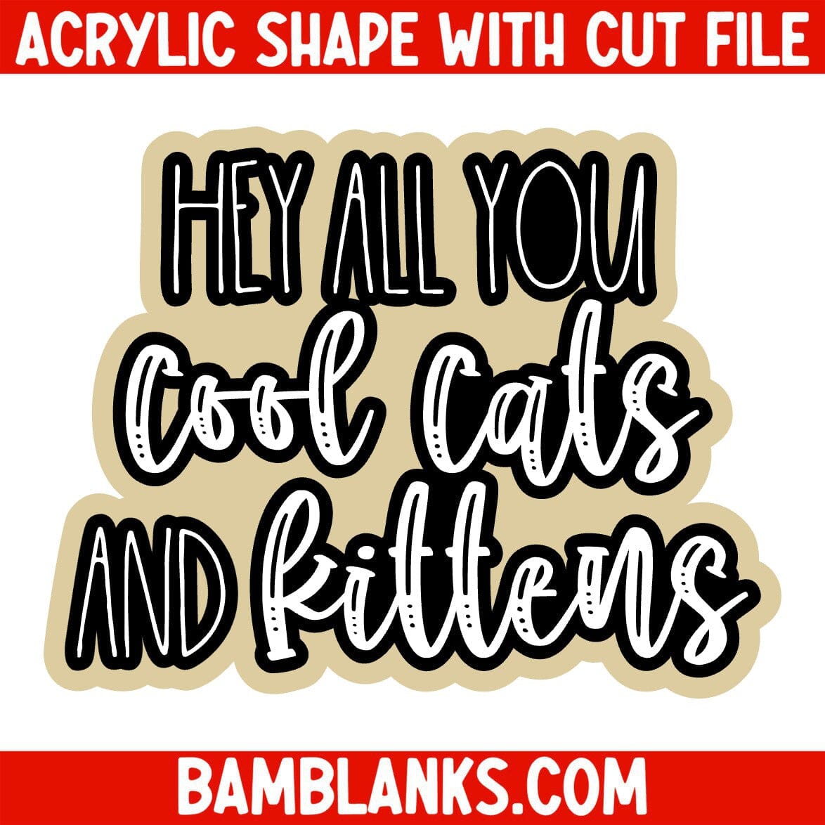 Cool Cats and Kittens - Acrylic Shape #141