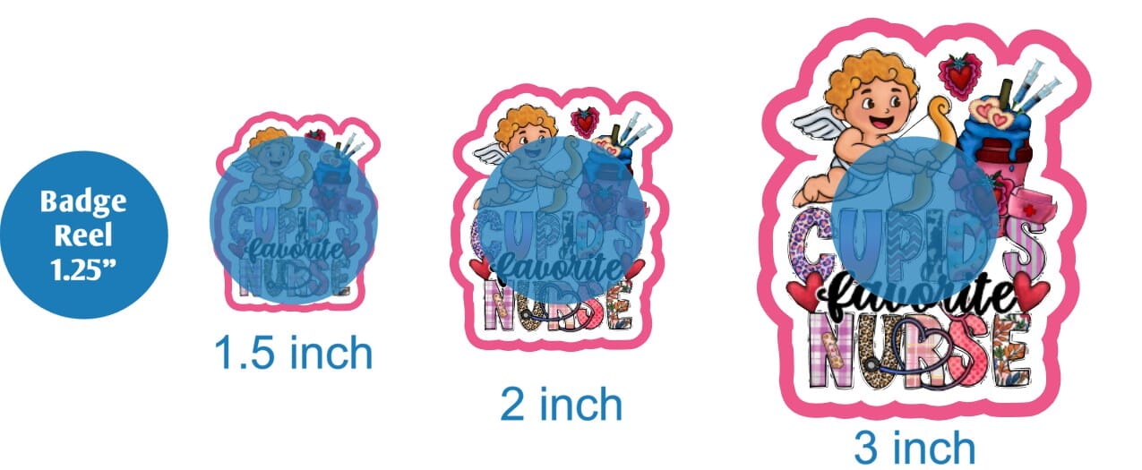 Cupids Favorite Nurse 3 - DECAL AND ACRYLIC SHAPE #DA01796