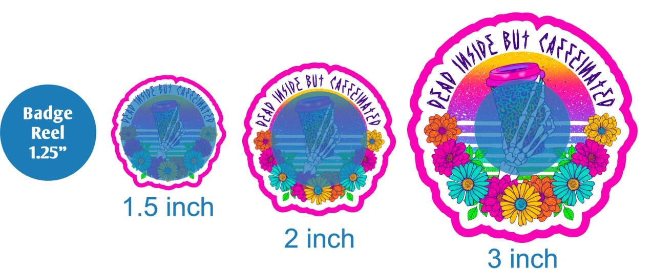 Dead Inside But Caffeinated Neon - DECAL AND ACRYLIC SHAPE #DA02059