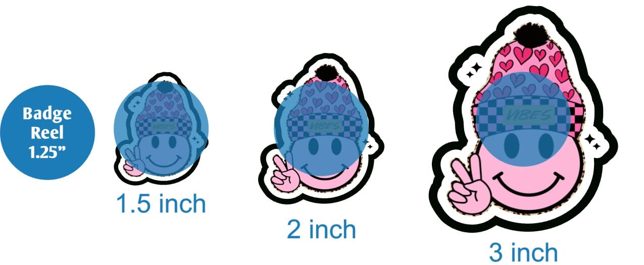 Heart Beanie Smiley - DECAL AND ACRYLIC SHAPE #DA01828