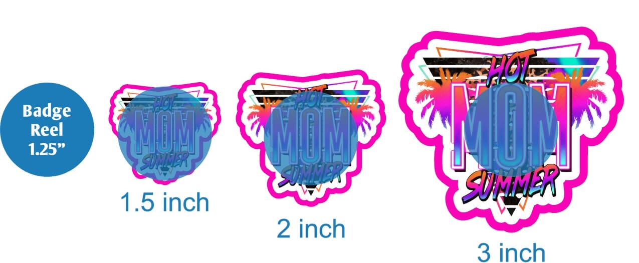 Hot Mom Summer Neon - DECAL AND ACRYLIC SHAPE #DA02060