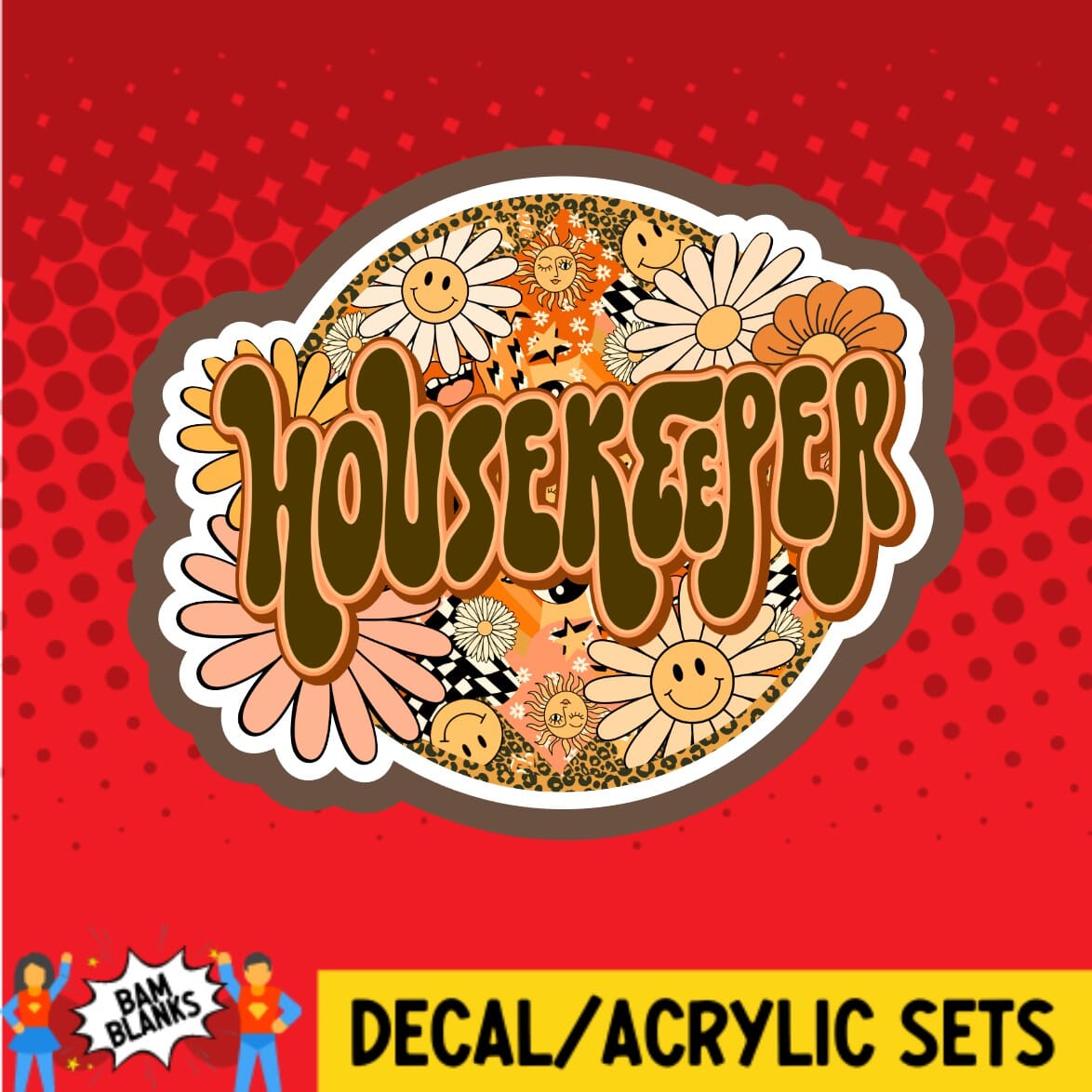 Housekeeper Retro - DECAL AND ACRYLIC SHAPE #DA01643