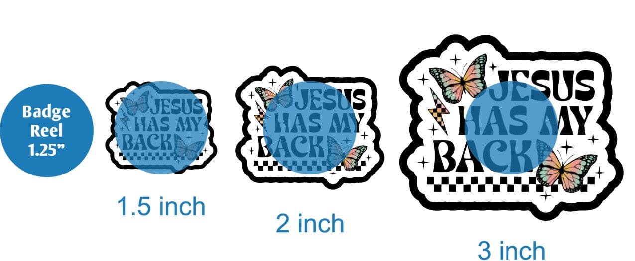 Jesus Has My Back - DECAL AND ACRYLIC SHAPE #DA02034