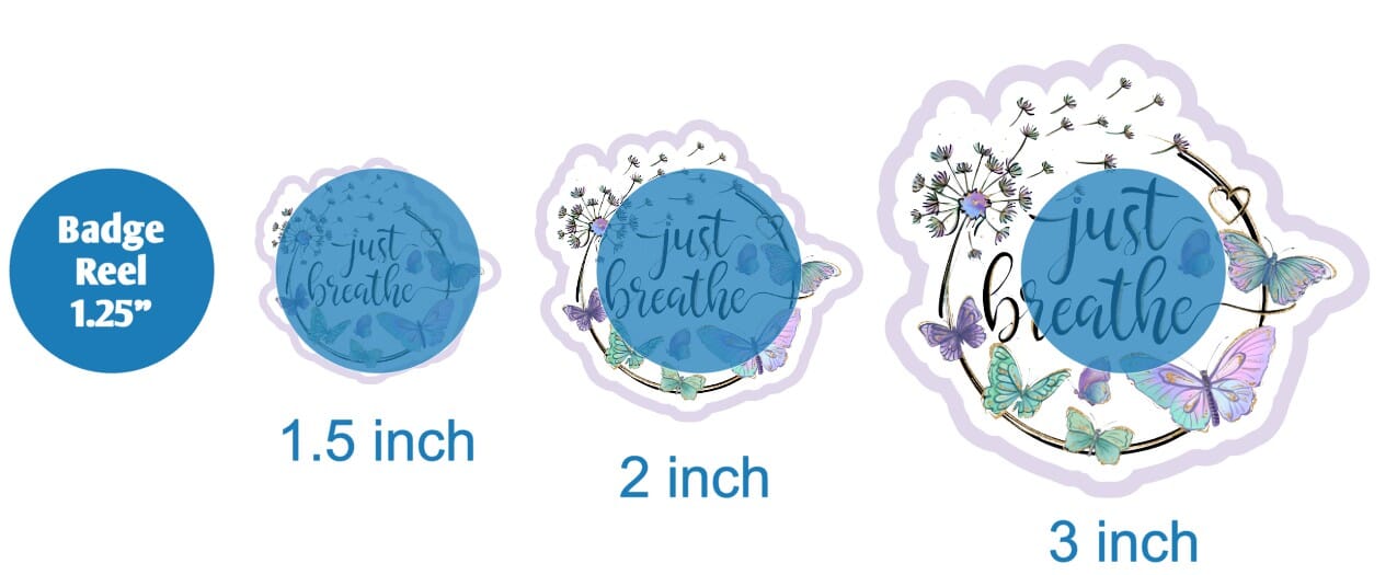 Just Breathe Butterflies and Dandelion - DECAL AND ACRYLIC SHAPE #DA01599