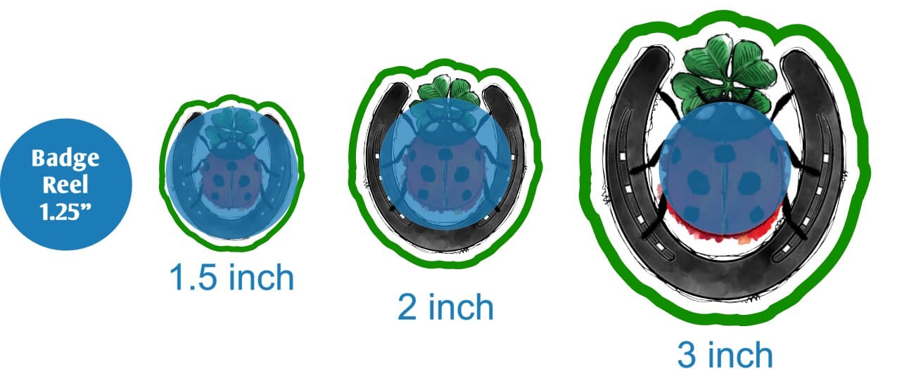 Ladybug and Horseshoe - DECAL AND ACRYLIC SHAPE #DA01683