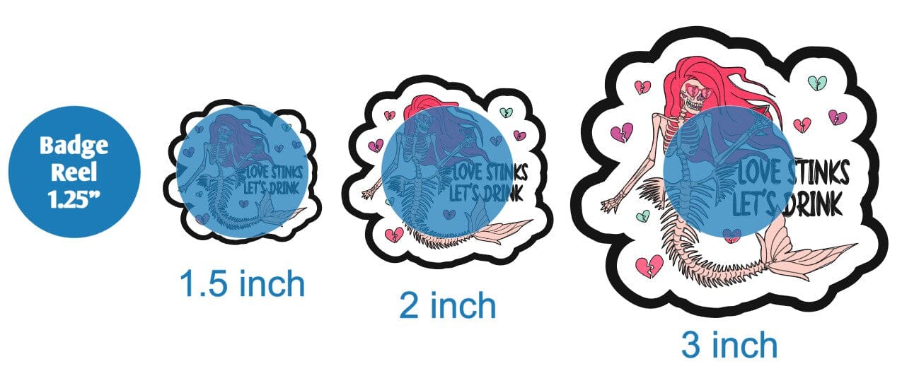 Love Stinks Lets Drink Mermaid - DECAL AND ACRYLIC SHAPE #DA01587