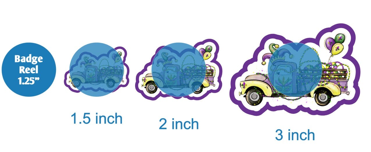 Mardi Gras Truck Side View - DECAL AND ACRYLIC SHAPE #DA01615