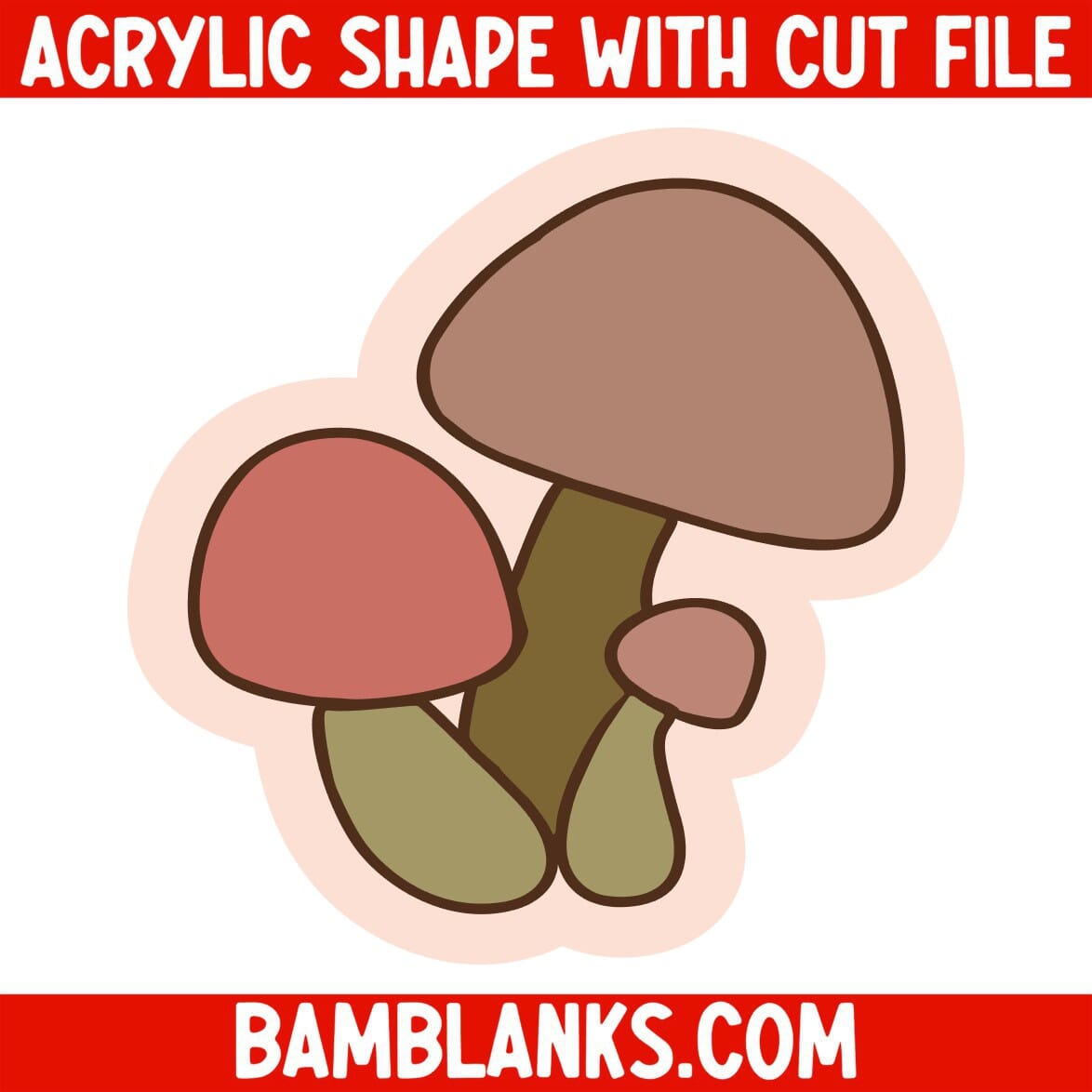 Mushrooms - Acrylic Shape #1947