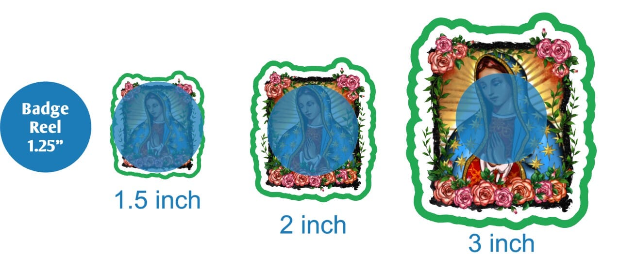 Our Lady of Guadalupe Portrait - DECAL AND ACRYLIC SHAPE #DA02092