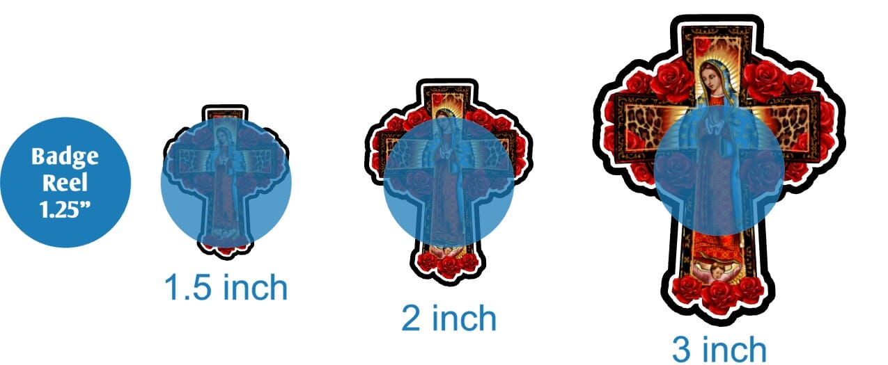 Our Lady of Guadalupe Rose Cross - DECAL AND ACRYLIC SHAPE #DA02091
