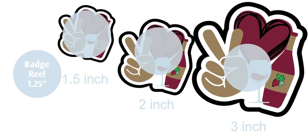 Peace Love Wine - DECAL AND ACRYLIC SHAPE #DA0113
