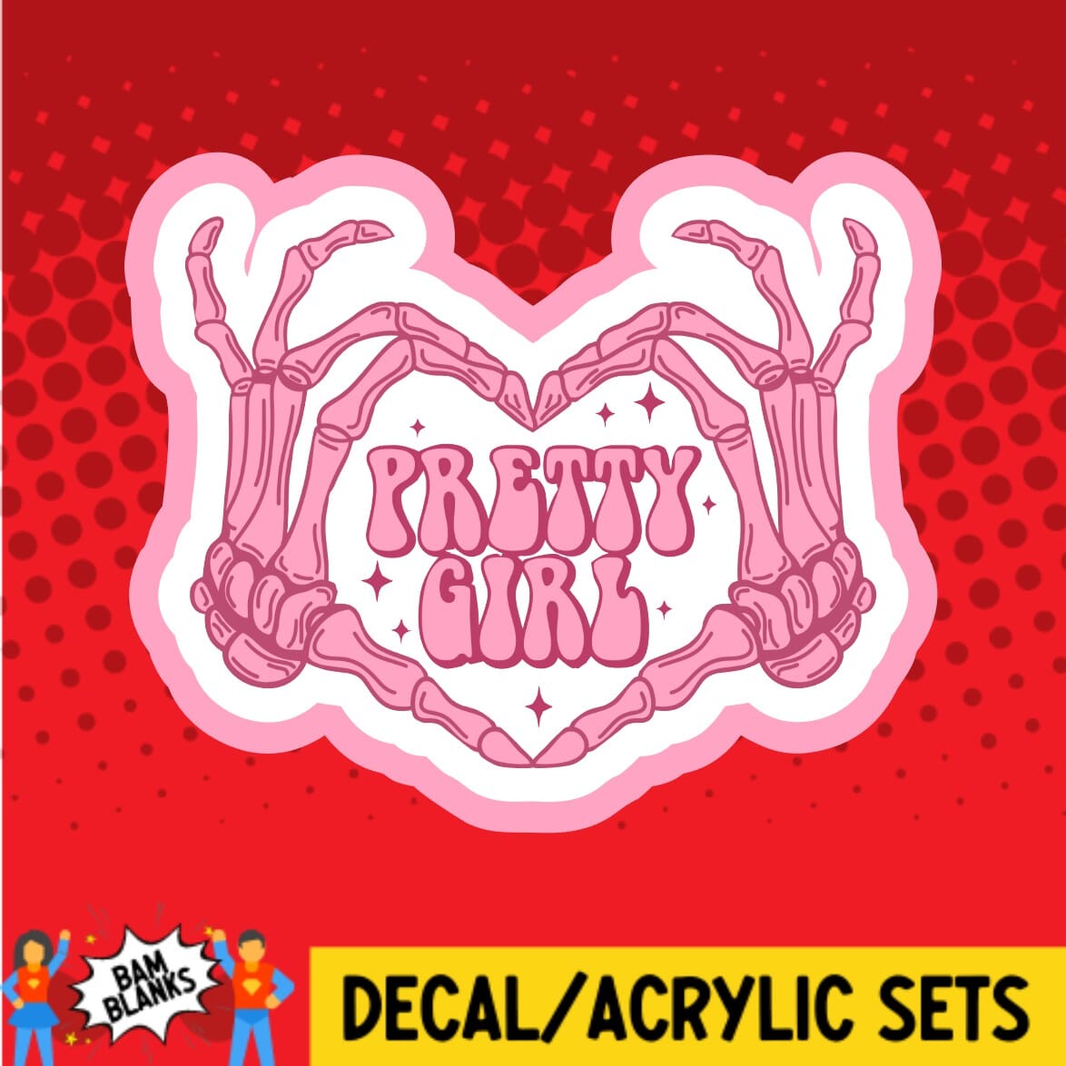 Pretty Girl - DECAL AND ACRYLIC SHAPE #DA02025