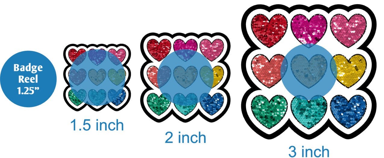 Sequin Heart Stack - DECAL AND ACRYLIC SHAPE #DA01933