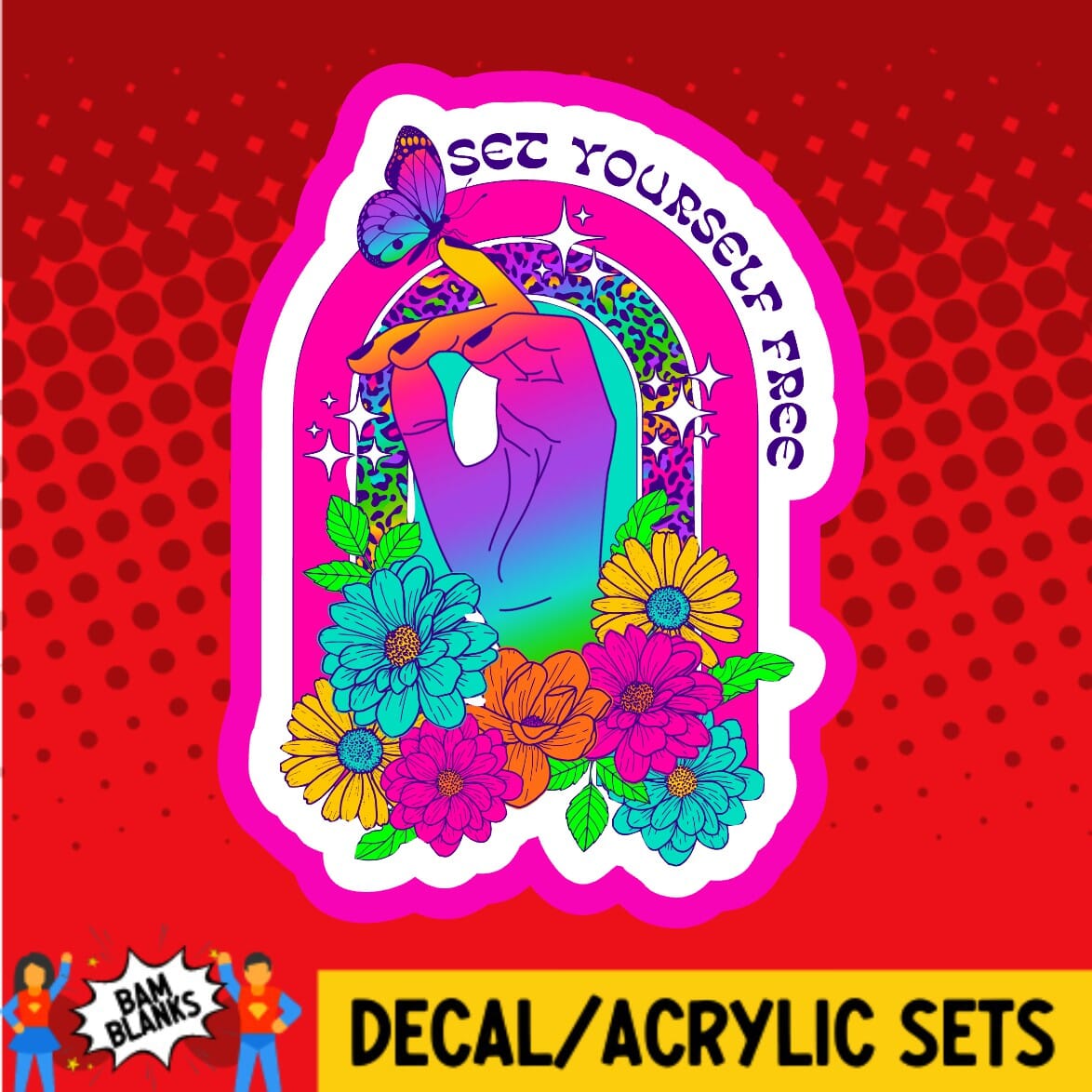 Set Yourself Free - DECAL AND ACRYLIC SHAPE #DA02053