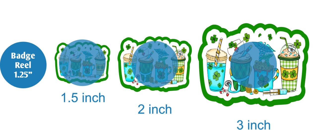 St Patricks Nurse Coffee Cups - DECAL AND ACRYLIC SHAPE #DA01689