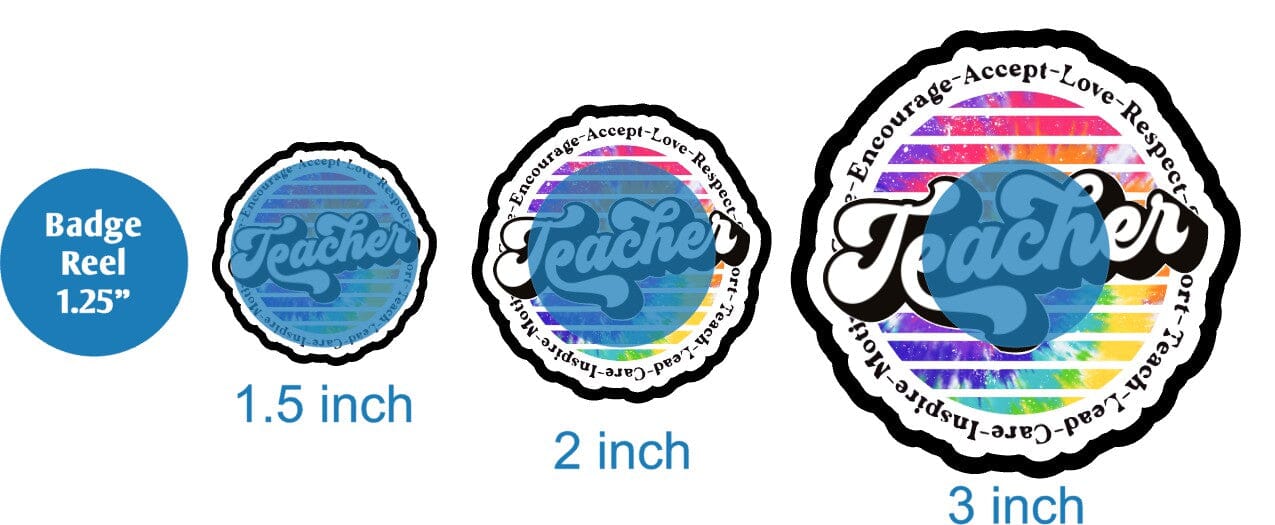 Teacher Circle Tie Dye - DECAL AND ACRYLIC SHAPE #DA02074