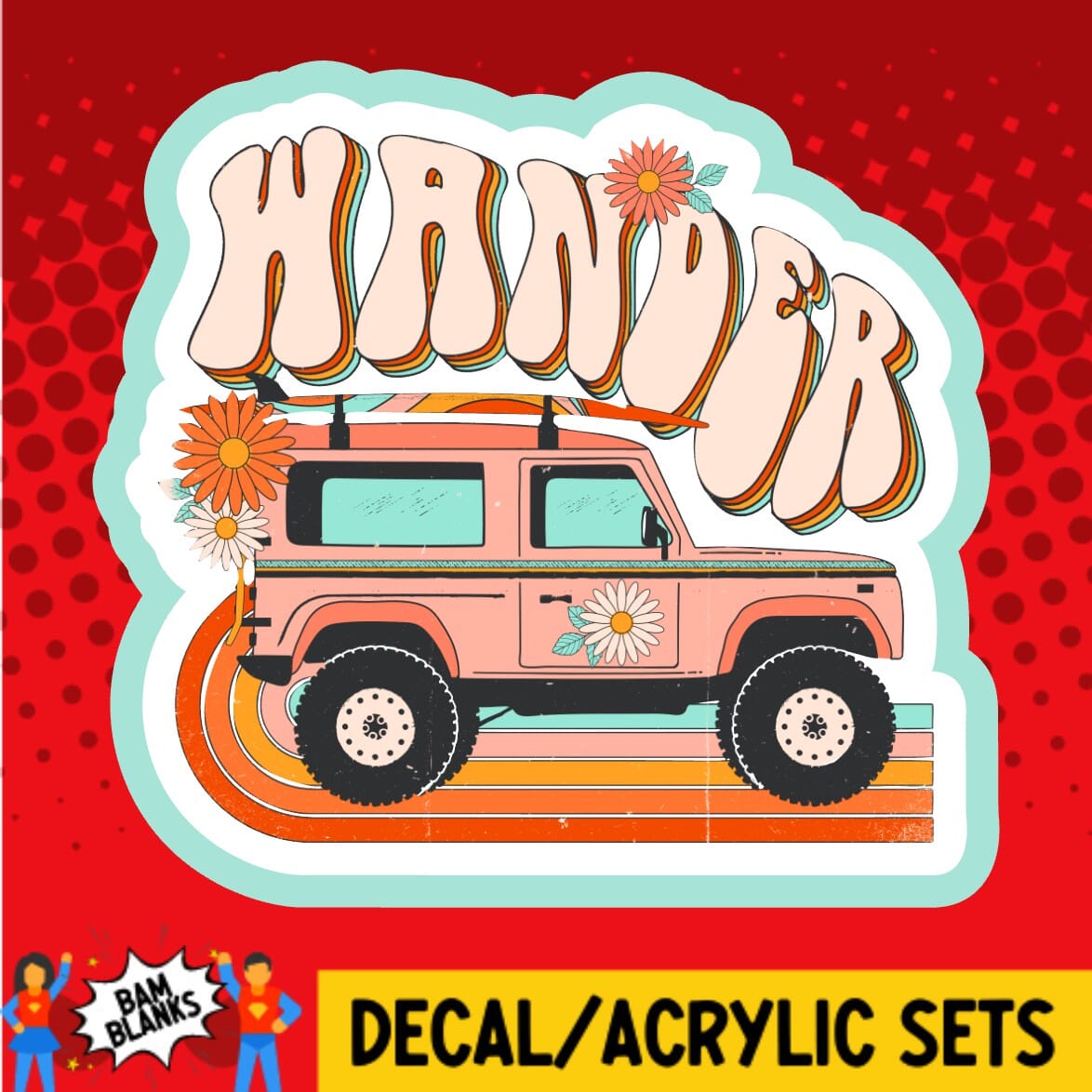 Wander - DECAL AND ACRYLIC SHAPE #DA02086