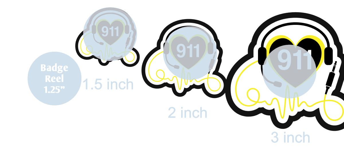 911 Dispatcher Headset - Acrylic Shape #2424