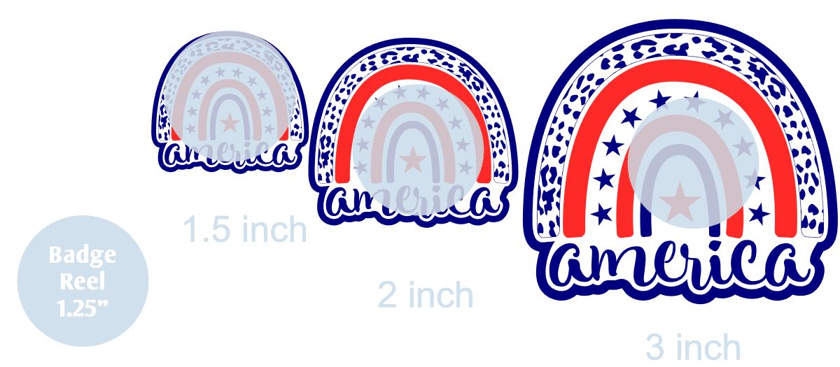 America Rainbow - DECAL AND ACRYLIC SHAPE #DA0987