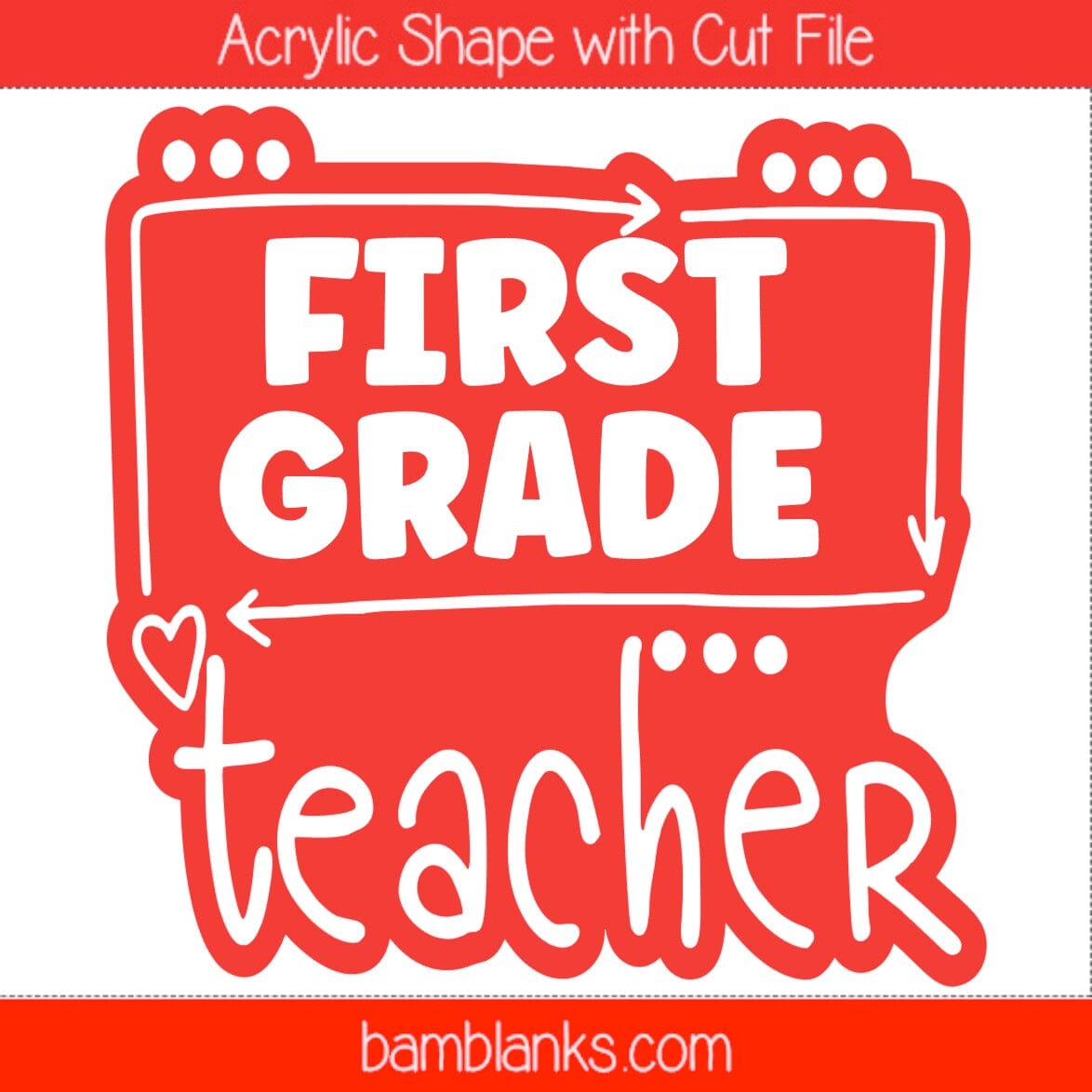 Any Teacher Arrows - Acrylic Shape #1850
