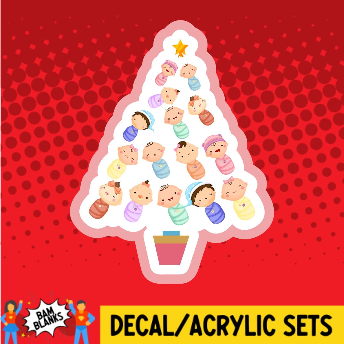 Baby Christmas Tree - DECAL AND ACRYLIC SHAPE #DA01483