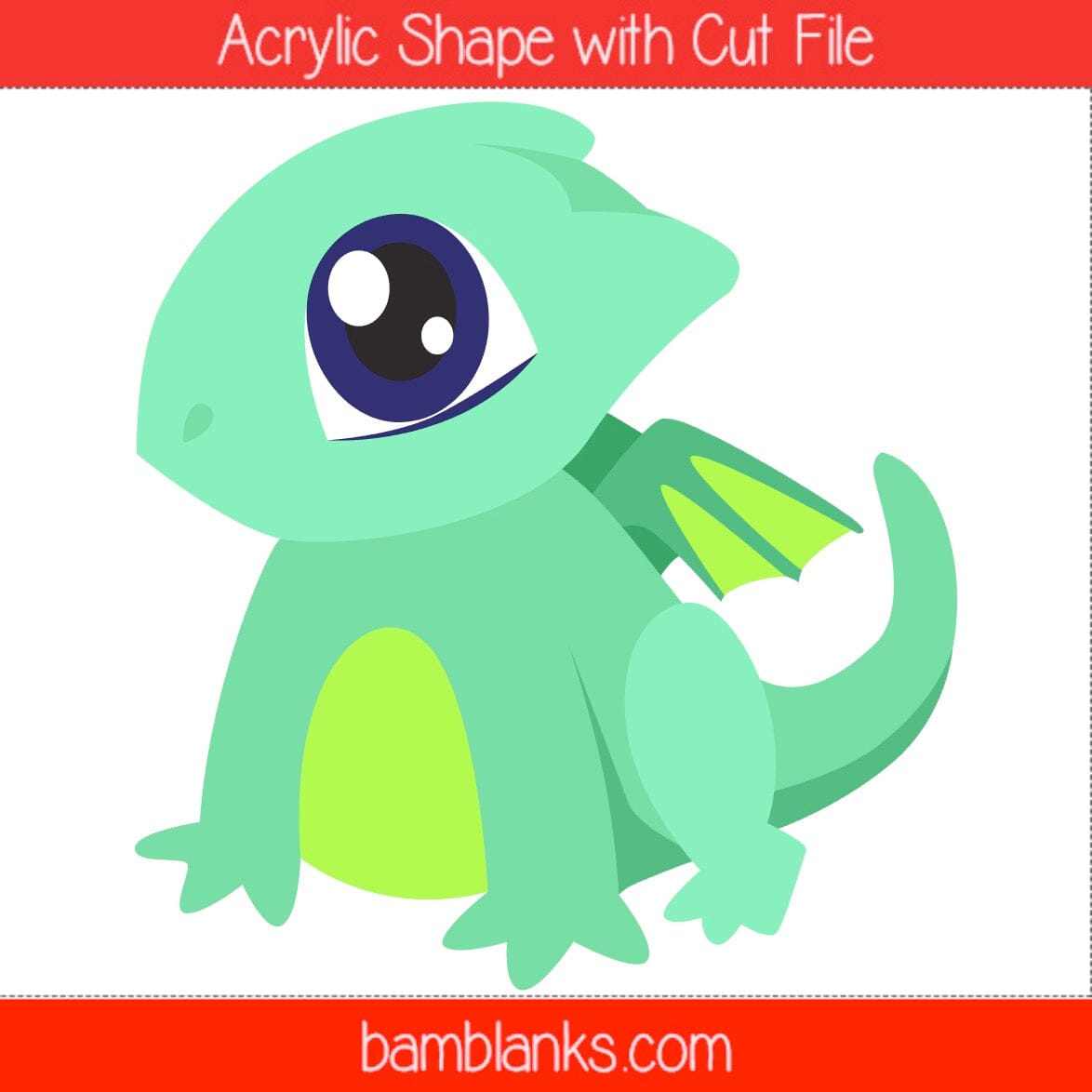 Baby Dragon No Hat - Acrylic Shape #571