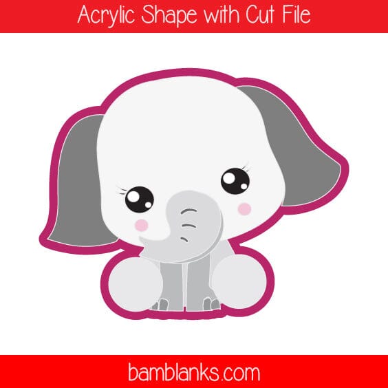 Baby Elephant - Acrylic Shape #947