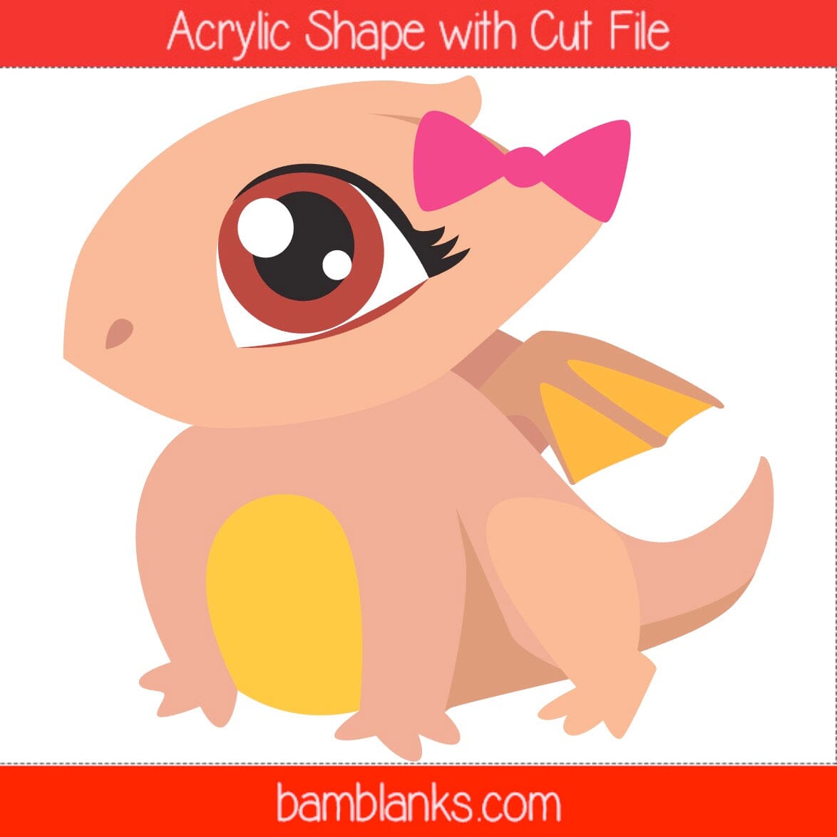 Baby Girl Dragon - Acrylic Shape #844