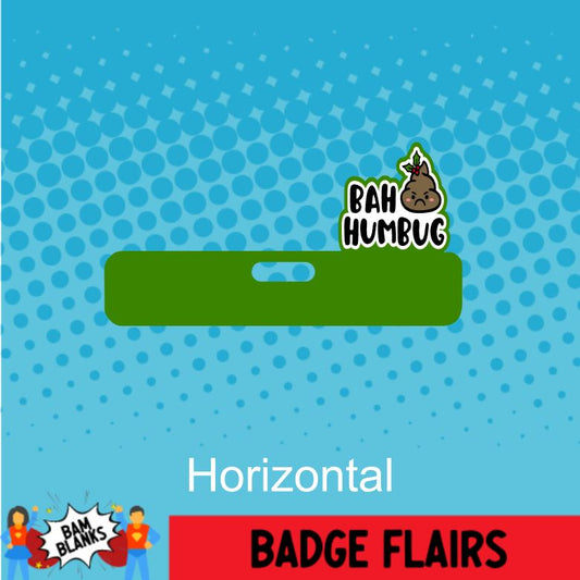 Bah Humbug - BADGE FLAIR DECAL AND ACRYLIC SHAPE #BF0025