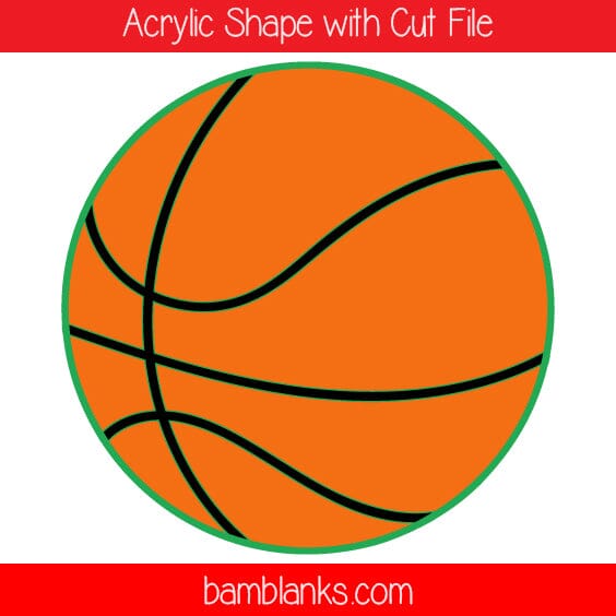 Basketball - Acrylic Shape #918