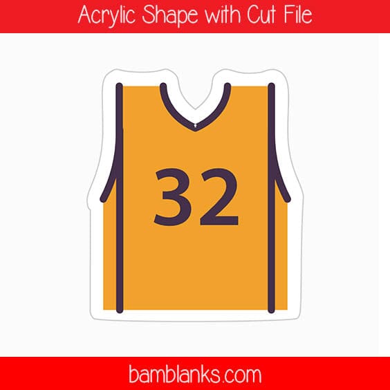 Basketball Jersey - Acrylic Shape #067