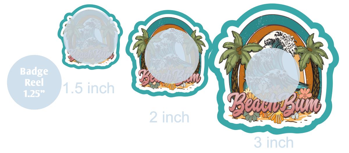 Beach Bum - DECAL AND ACRYLIC SHAPE #DA0831