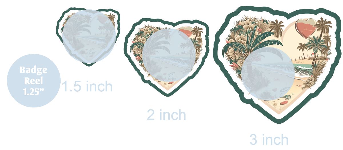 Beach Heart 2 - DECAL AND ACRYLIC SHAPE #DA0129