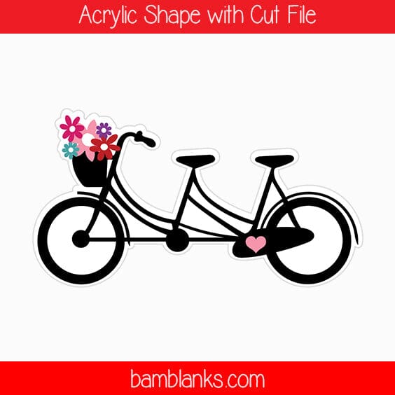 Bicycle Built for Two - Acrylic Shape #852